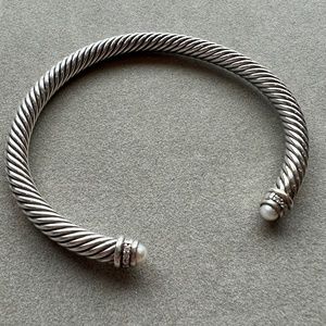 David Yurman Cable Classics Bracelet with Pearls and Diamonds